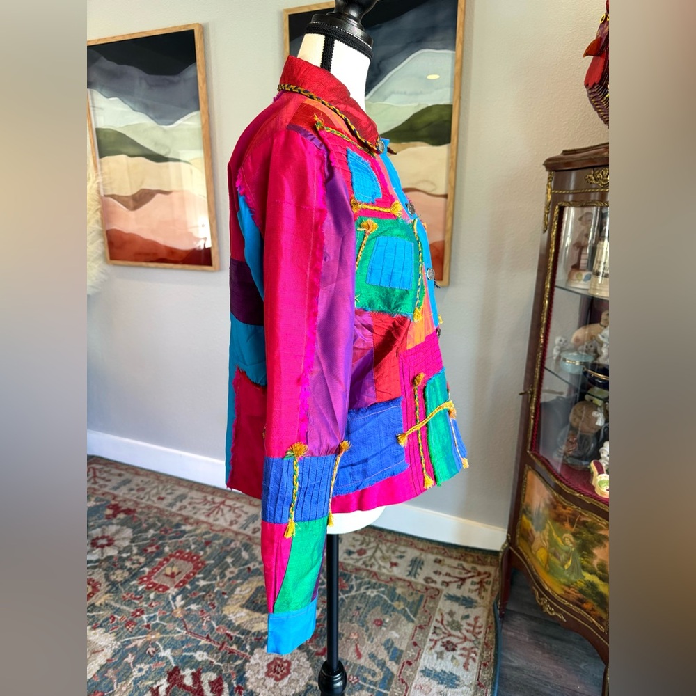 Coldwater Creek Silk Patchwork Jacket - image 2